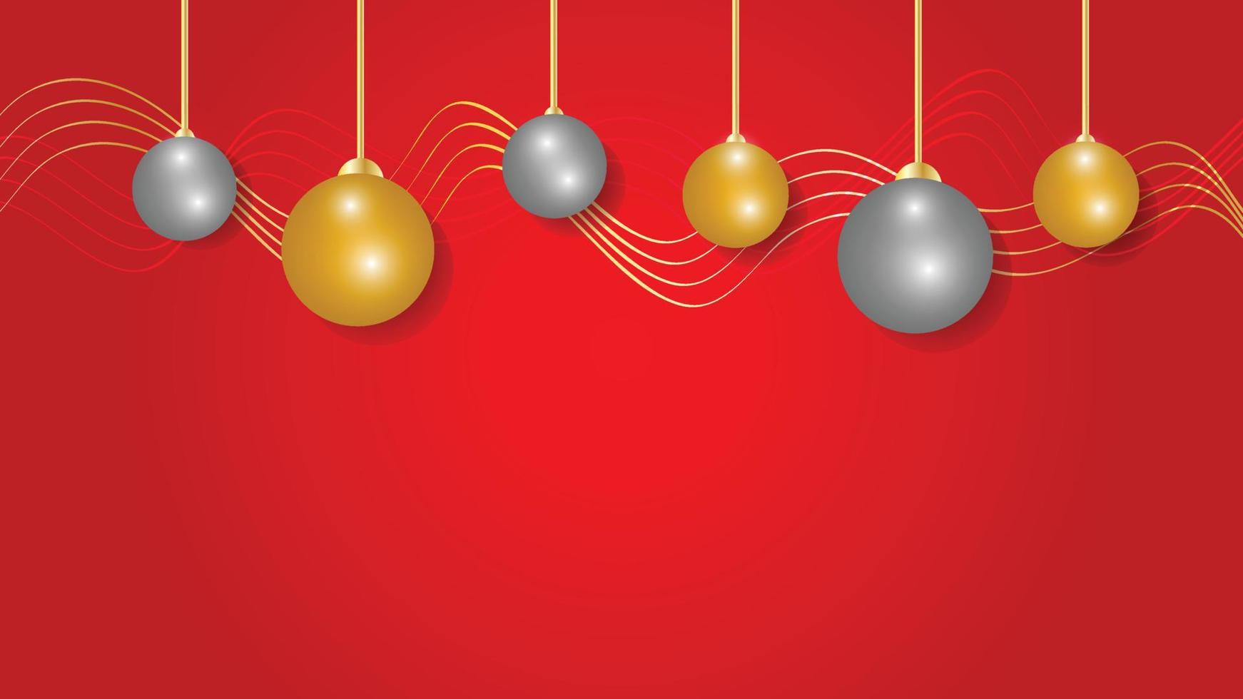 Christmas Background with Bulbs vector