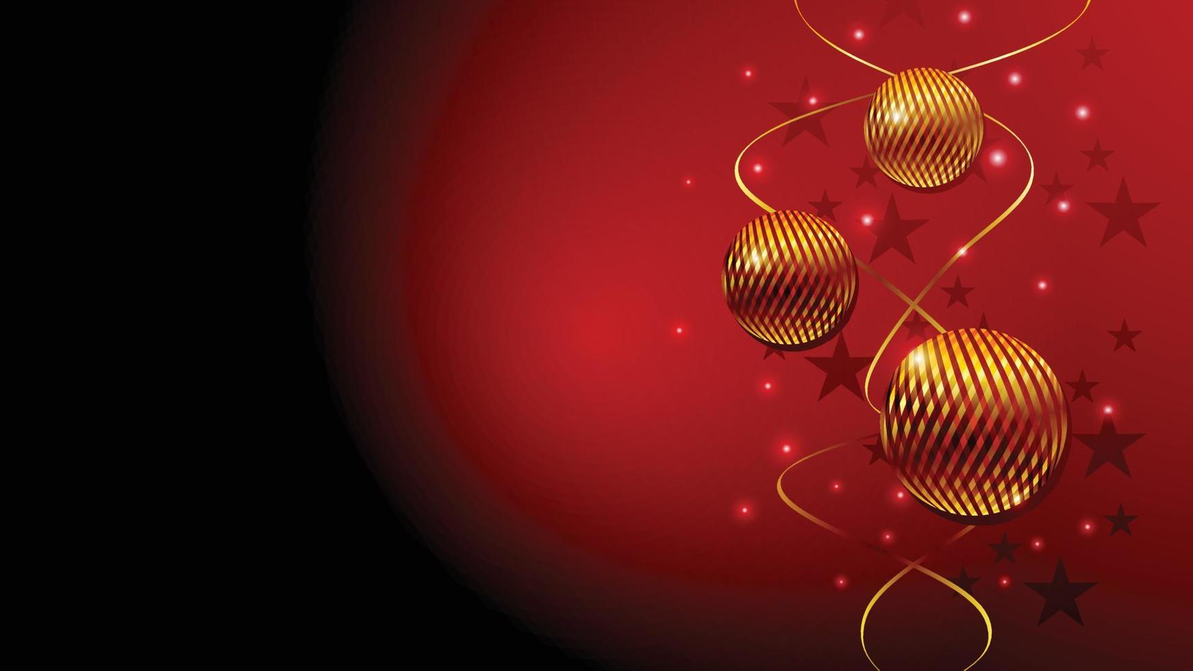 Christmas Background with Shiny Bulbs vector