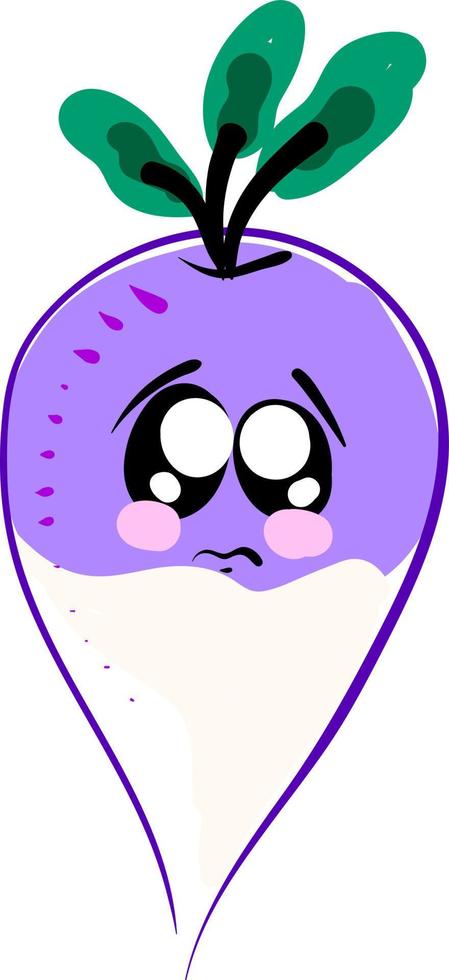Turnip sad, illustration, vector on white background.
