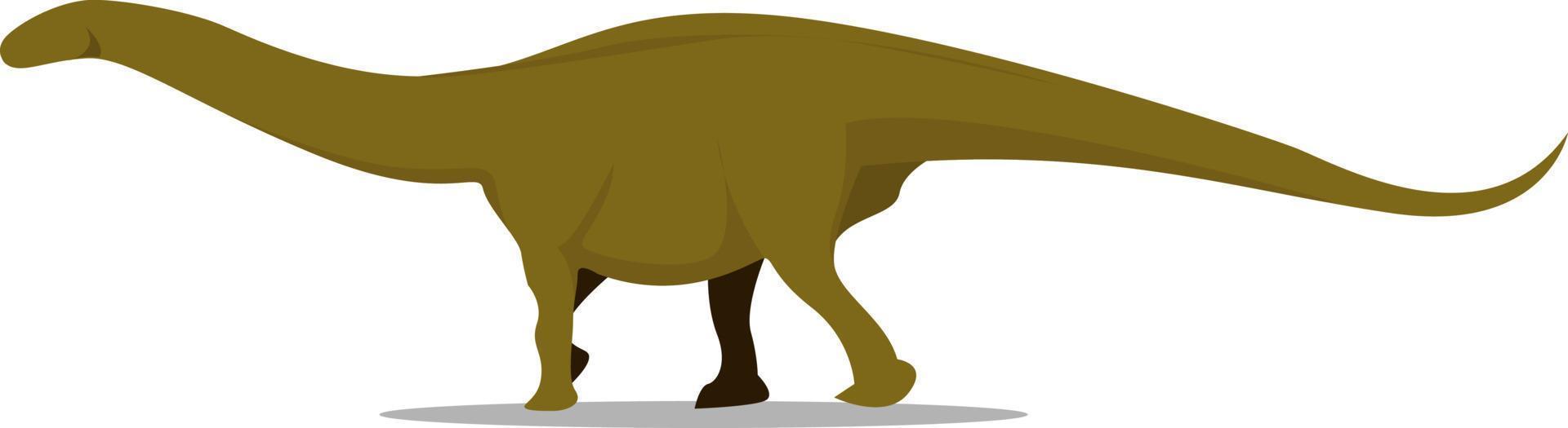 Brontosaurus, illustration, vector on white background.