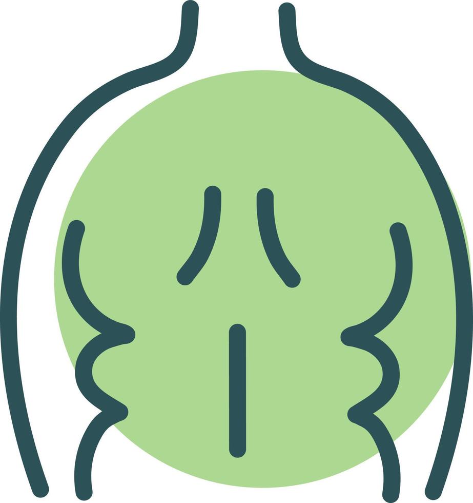 Exessive fat, illustration, vector on a white background.