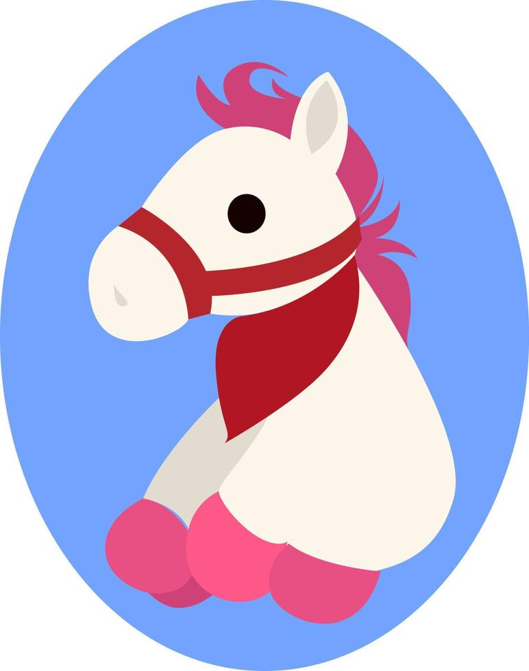 Pink toy, illustration, vector on white background.