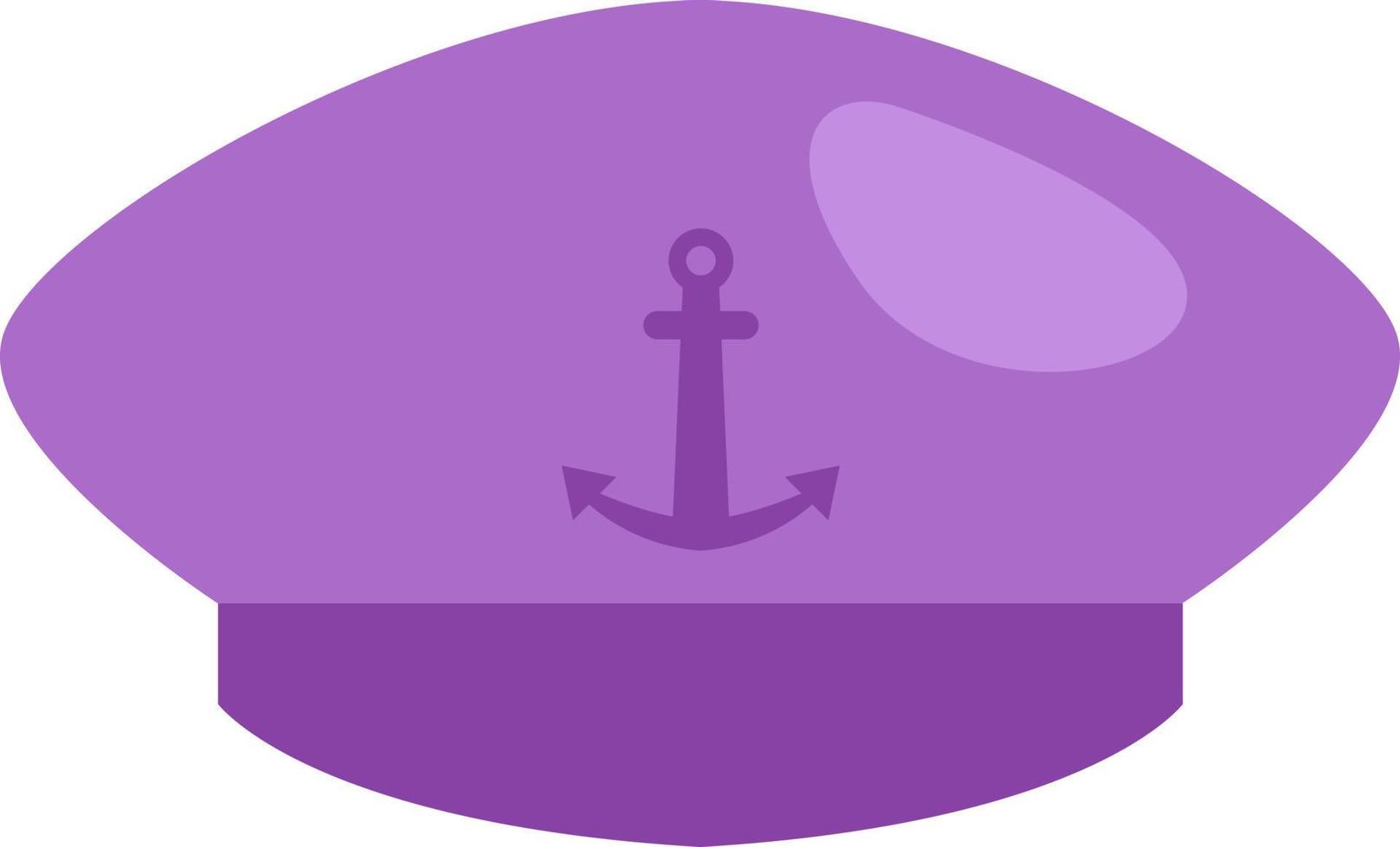 Purple sea hat, illustration, vector on a white background.