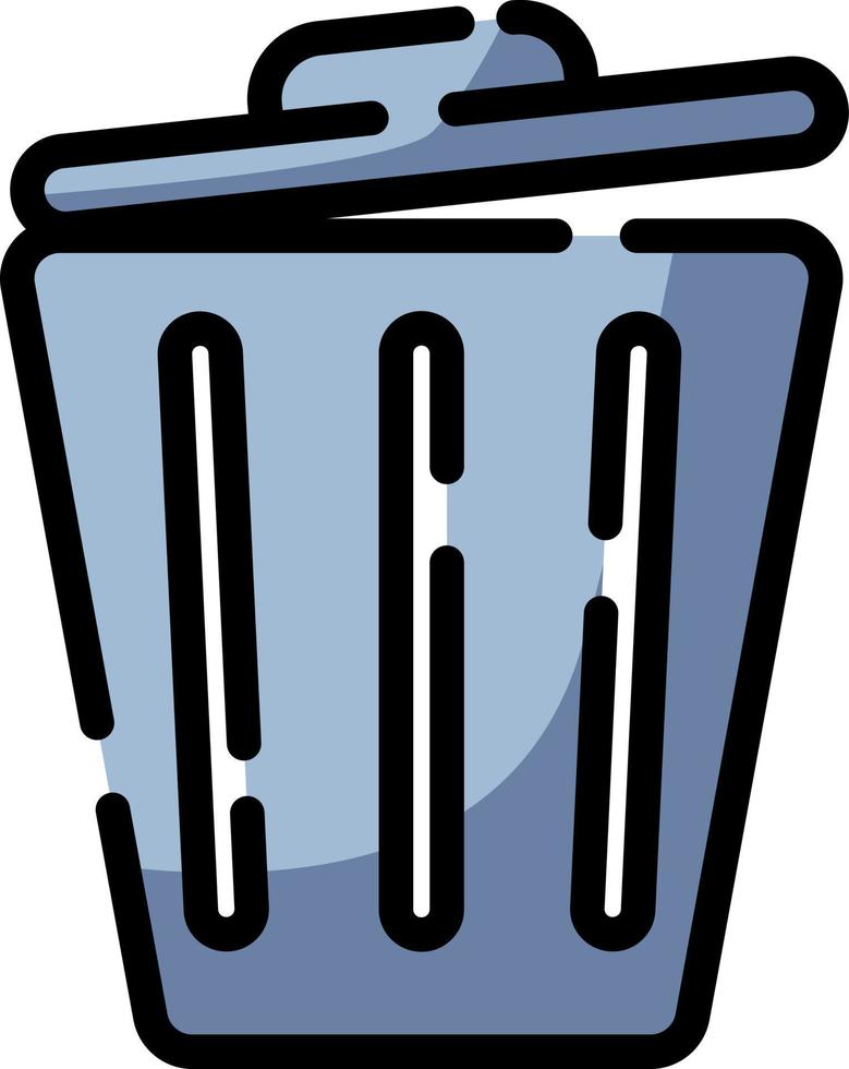 E wallet garbage, illustration, vector on a white background.