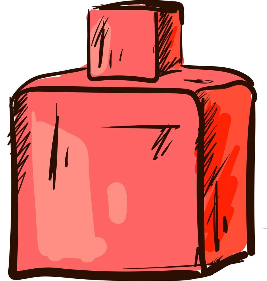 Perfume de coral, ilustración, vector sobre fondo blanco.