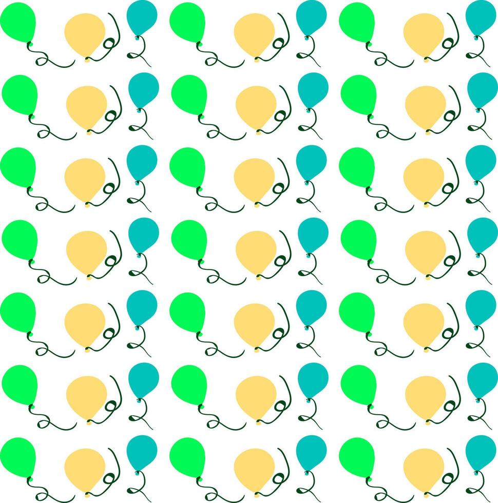 Balloon wallpaper, illustration, vector on white background.