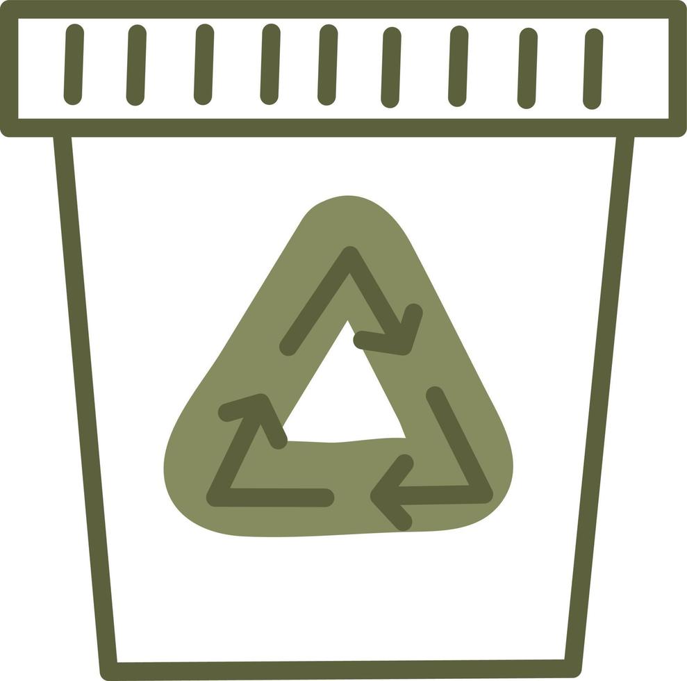 Trash recycle, illustration, vector on a white background.