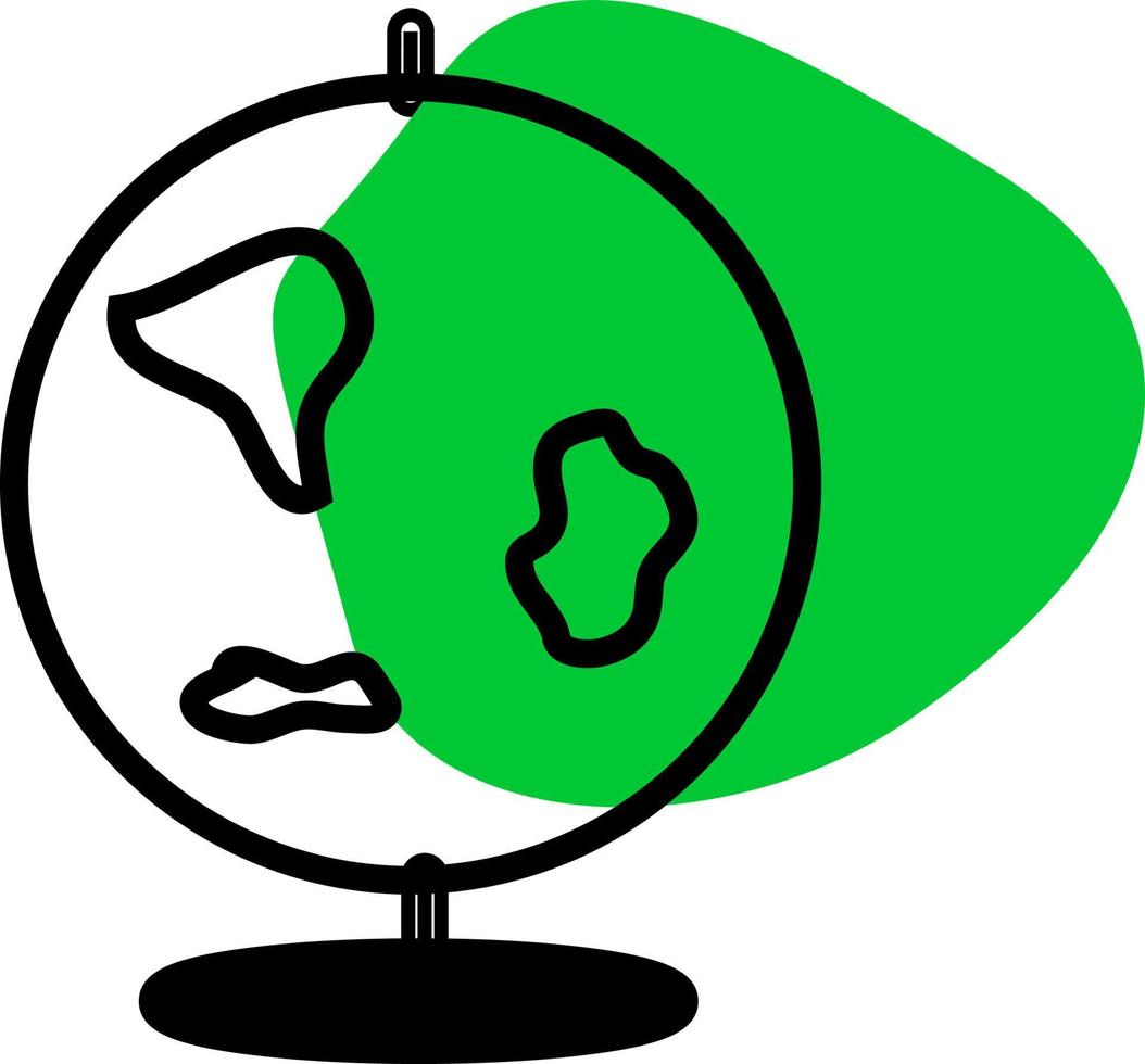 Geography globe, illustration, vector, on a white background. vector