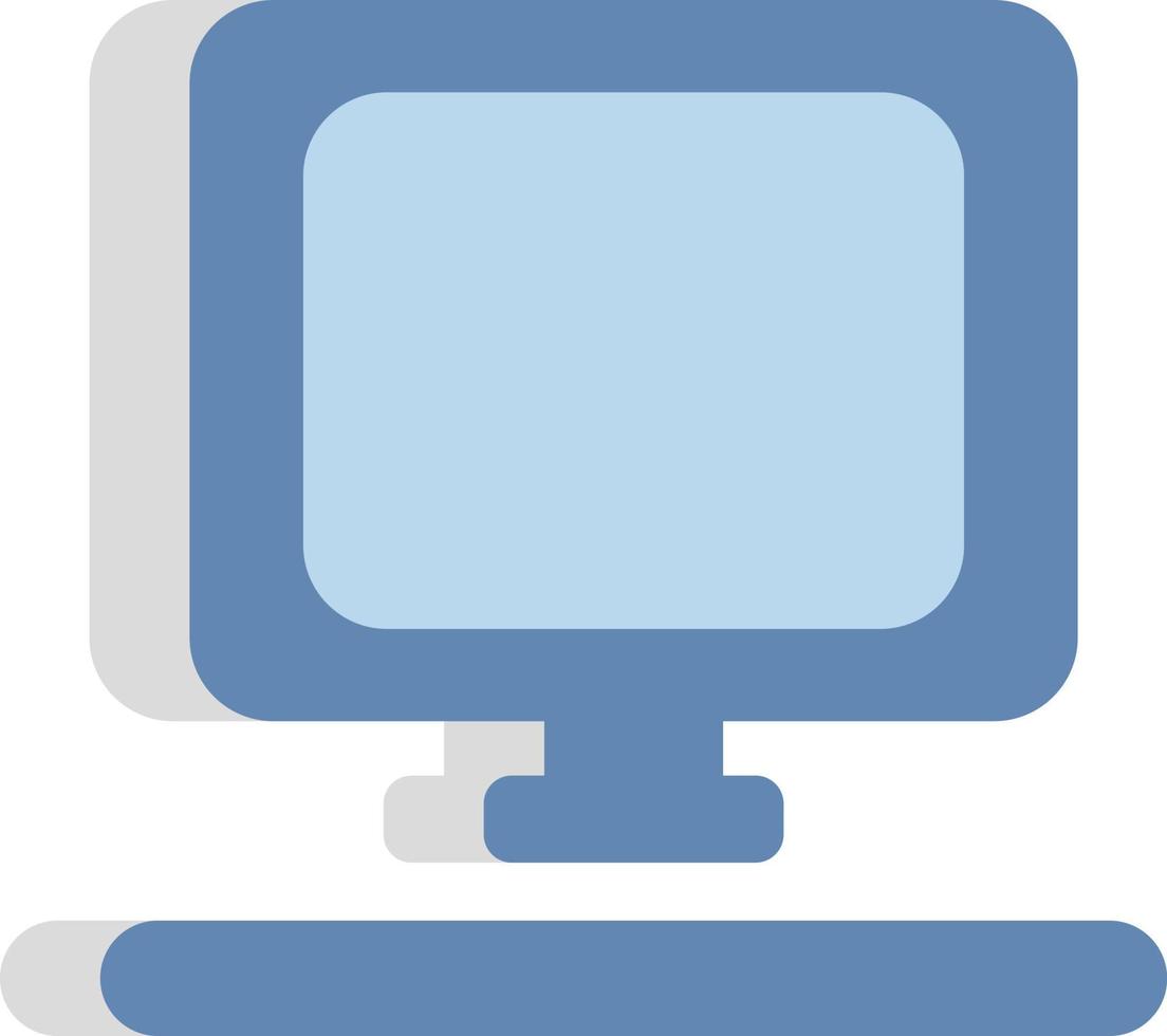 Business computer, illustration, vector, on a white background. vector