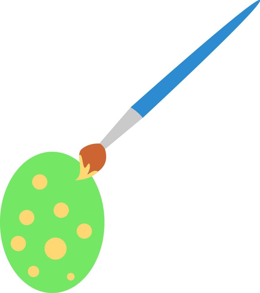 Paint easter egg, illustration, vector on white background.