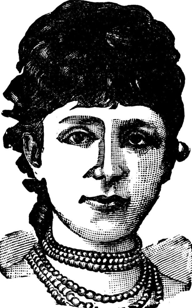 Marie Christina, vintage illustration vector