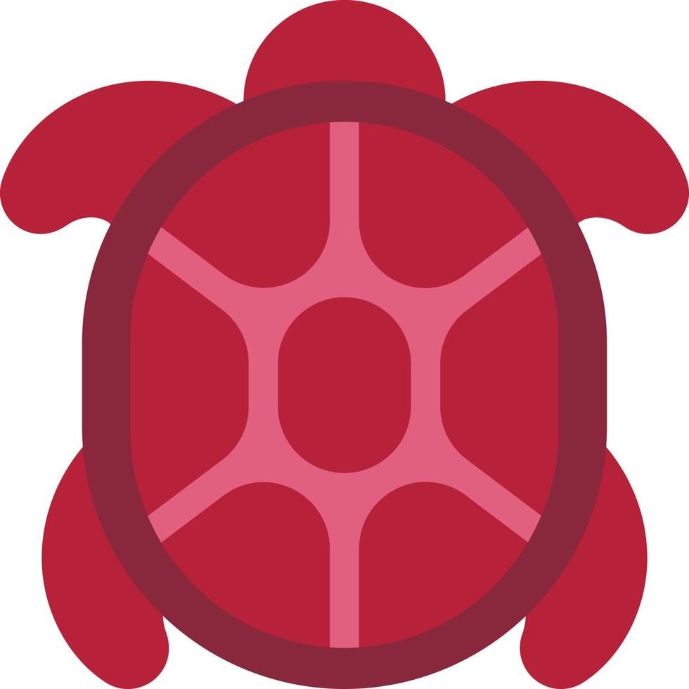 Red turtle, illustration, vector, on a white background. vector