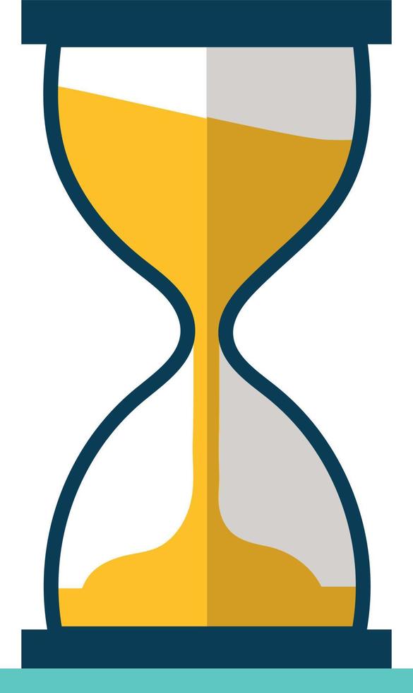 reloj de arena, ilustración, vector sobre fondo blanco.