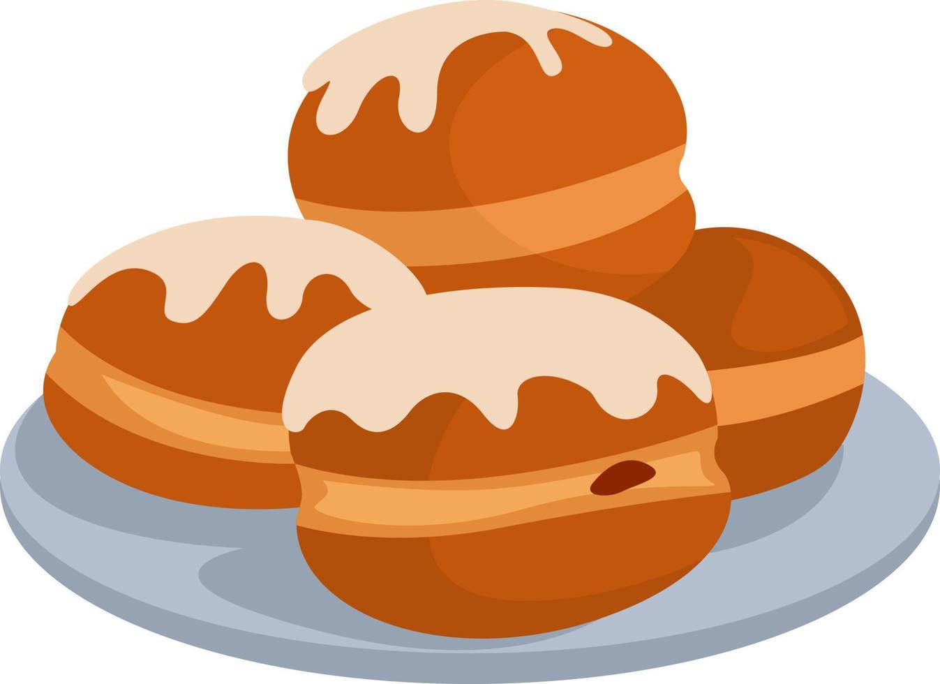 Bombolone, illustration, vector on white background