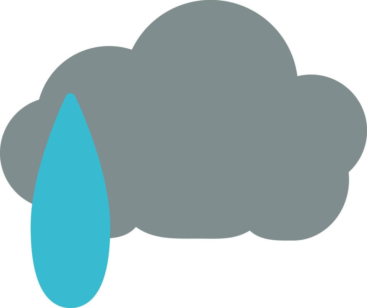 Heavy rain cloud, illustration, on a white background. vector