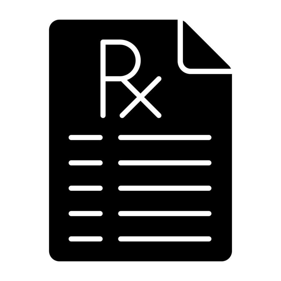 Trendy design icon of prescription vector