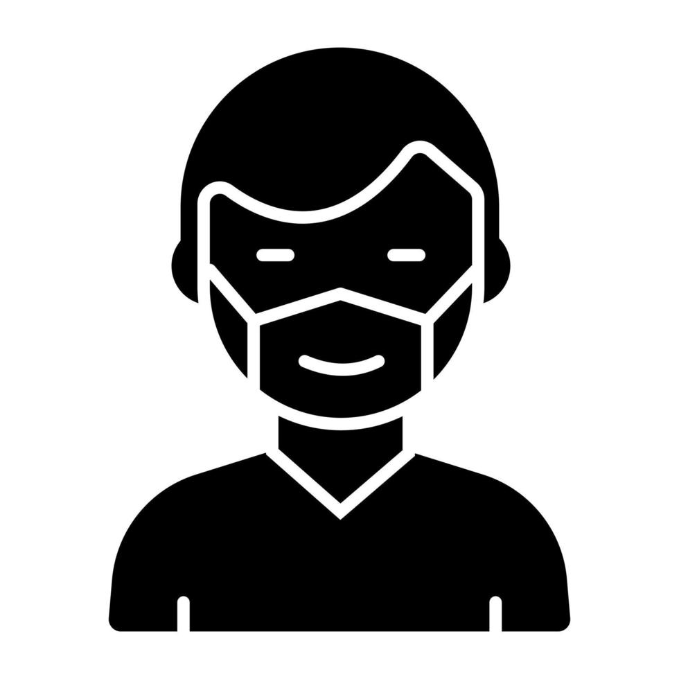 Modern design icon of wearing mask vector