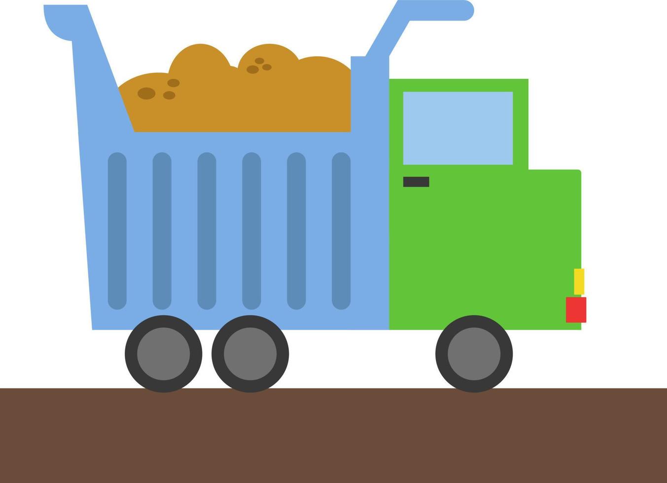 Truck, illustration, vector on white background.