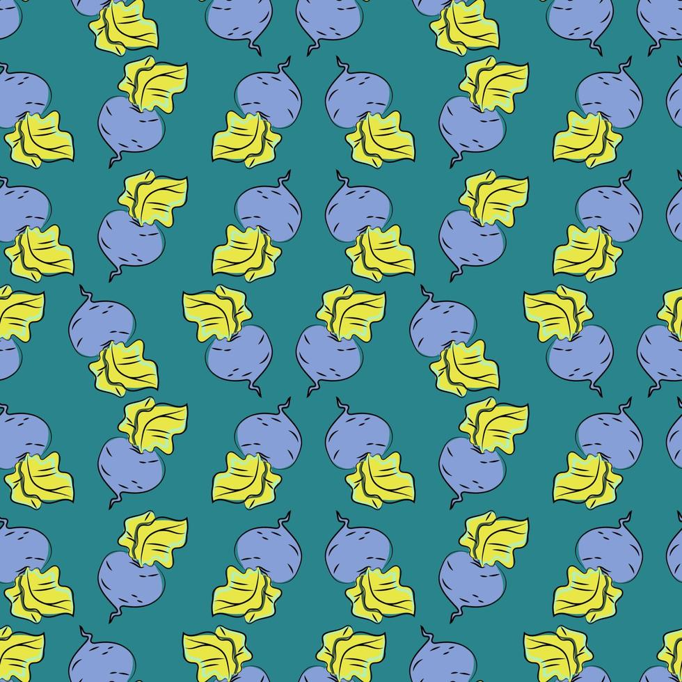 Beets pattern, illustration, vector on white background