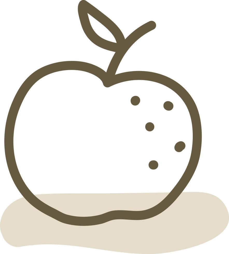 Sour apple, illustration, vector on a white background.