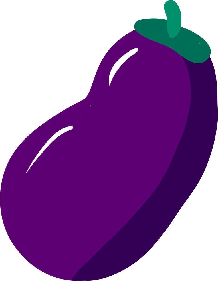 Eggplant flat, illustration, vector on white background.