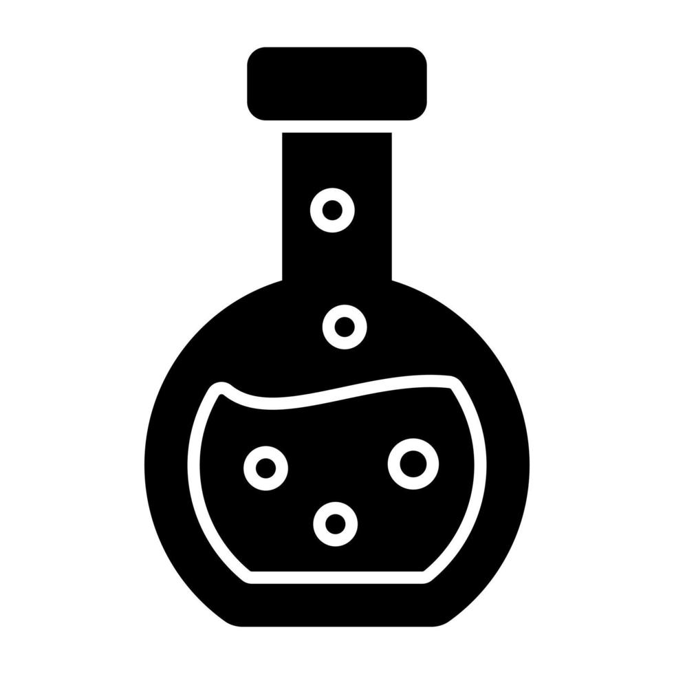 un icono de diseño editable del matraz químico vector