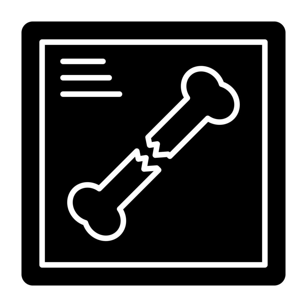 Editable design icon of bone x ray vector