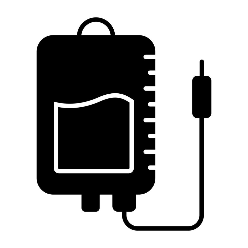 Conceptual solid design icon of iv drip vector