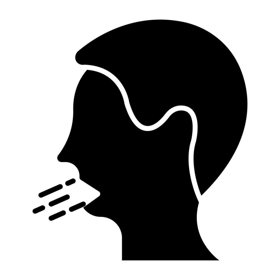 Premium download icon of cough vector