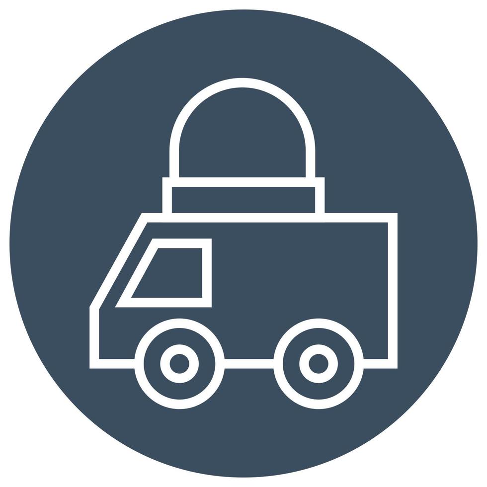 Police car, illustration, vector on a white background.