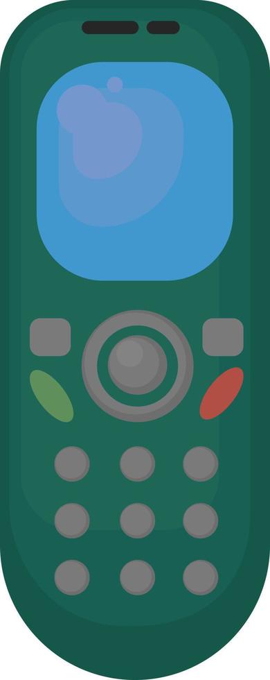 Old mobile phone, illustration, vector on white background.