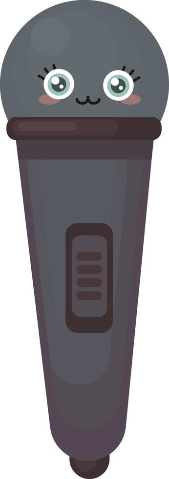 Cute microphone , illustration, vector on white background