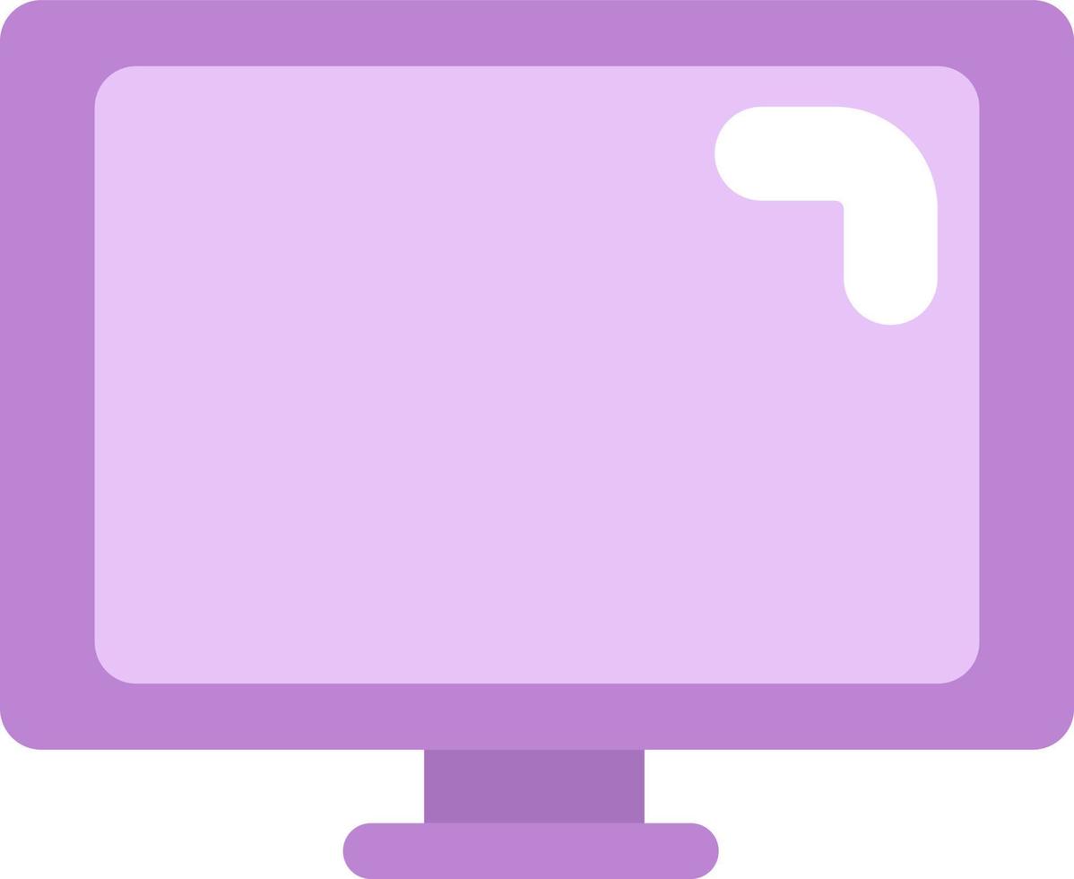 Purple TV, illustration, on a white background. vector