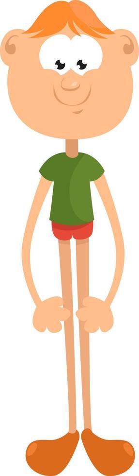 Happy skinny boy ,illustration,vector on white background vector