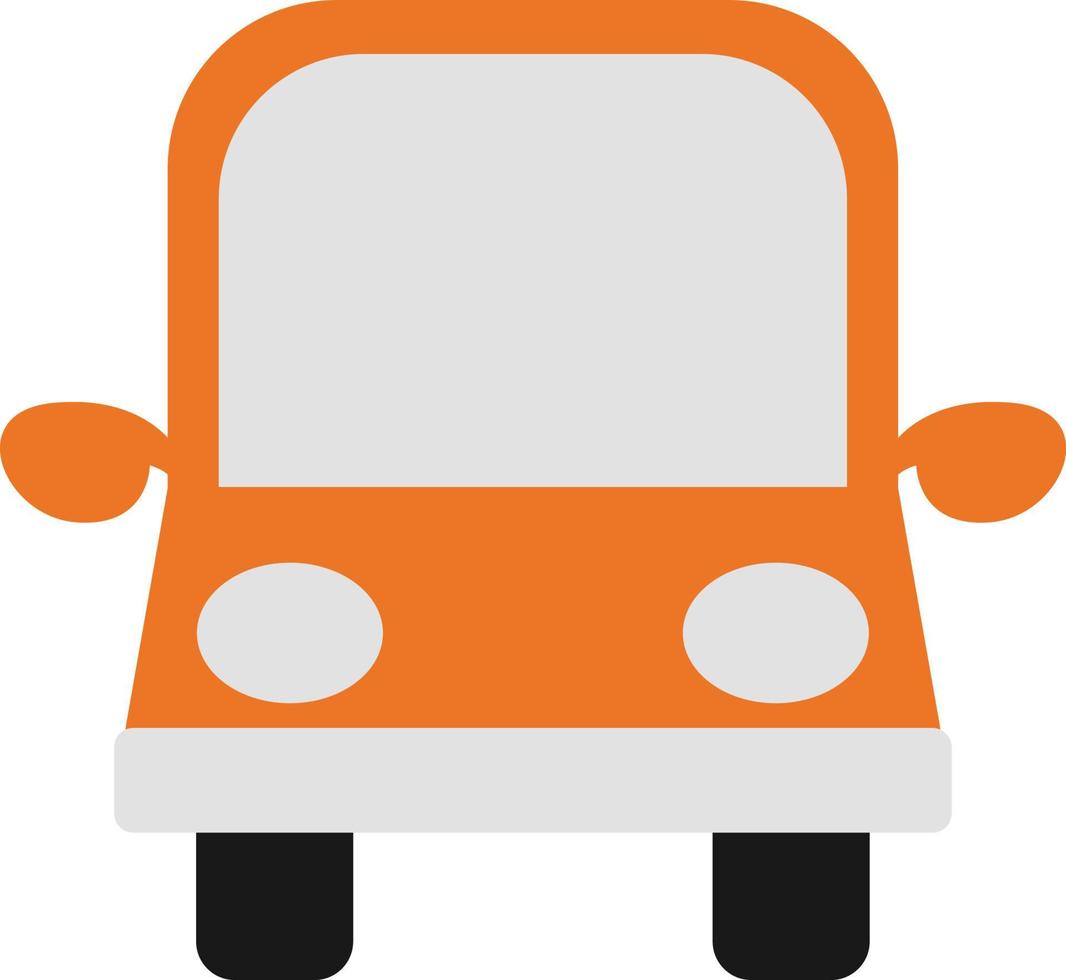 Orange car, illustration, vector on a white background