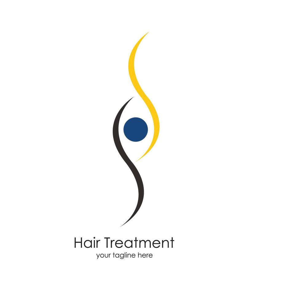 plantilla de diseño de ilustración de icono de vector de tratamientos de cabello.