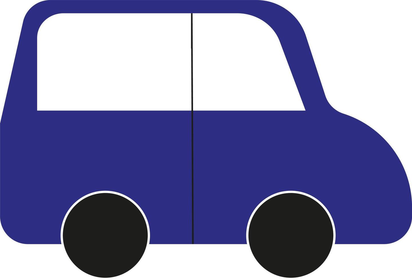 coche todoterreno azul, ilustración, vector sobre fondo blanco.