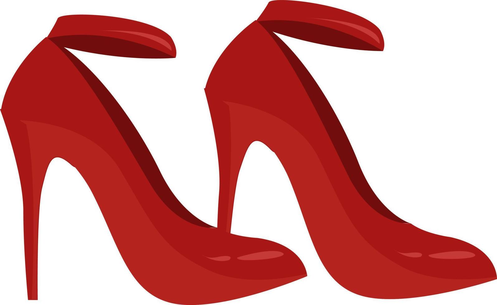 Red heels, illustration, vector on white background