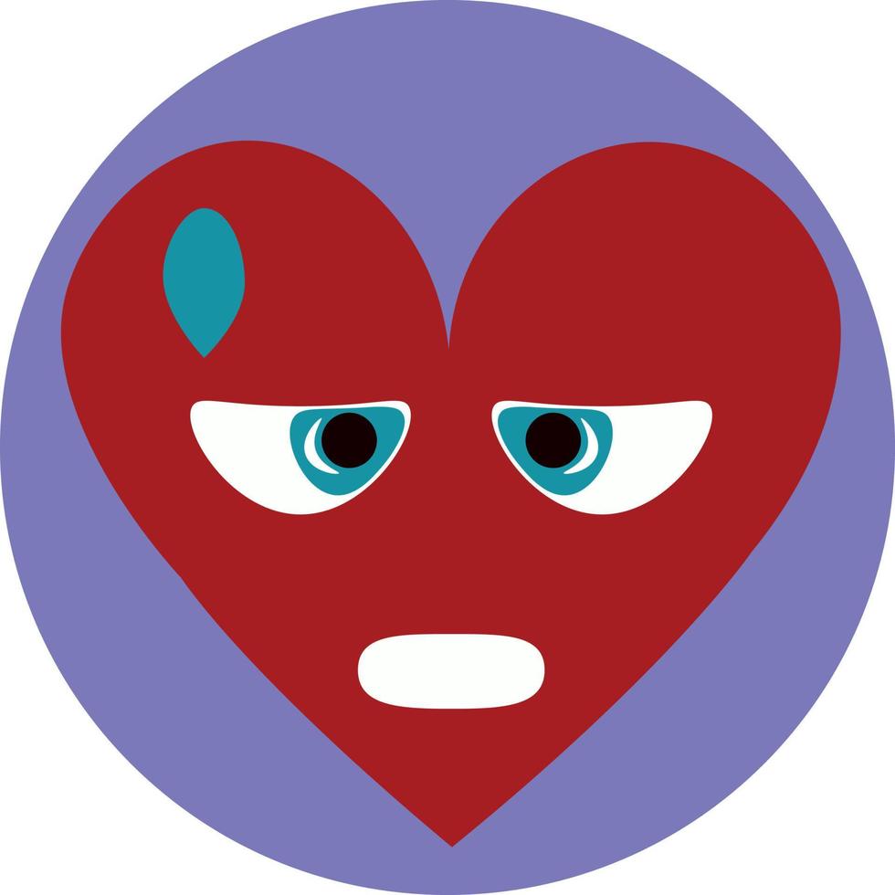 Guilty heart, illustration, vector on a white background.