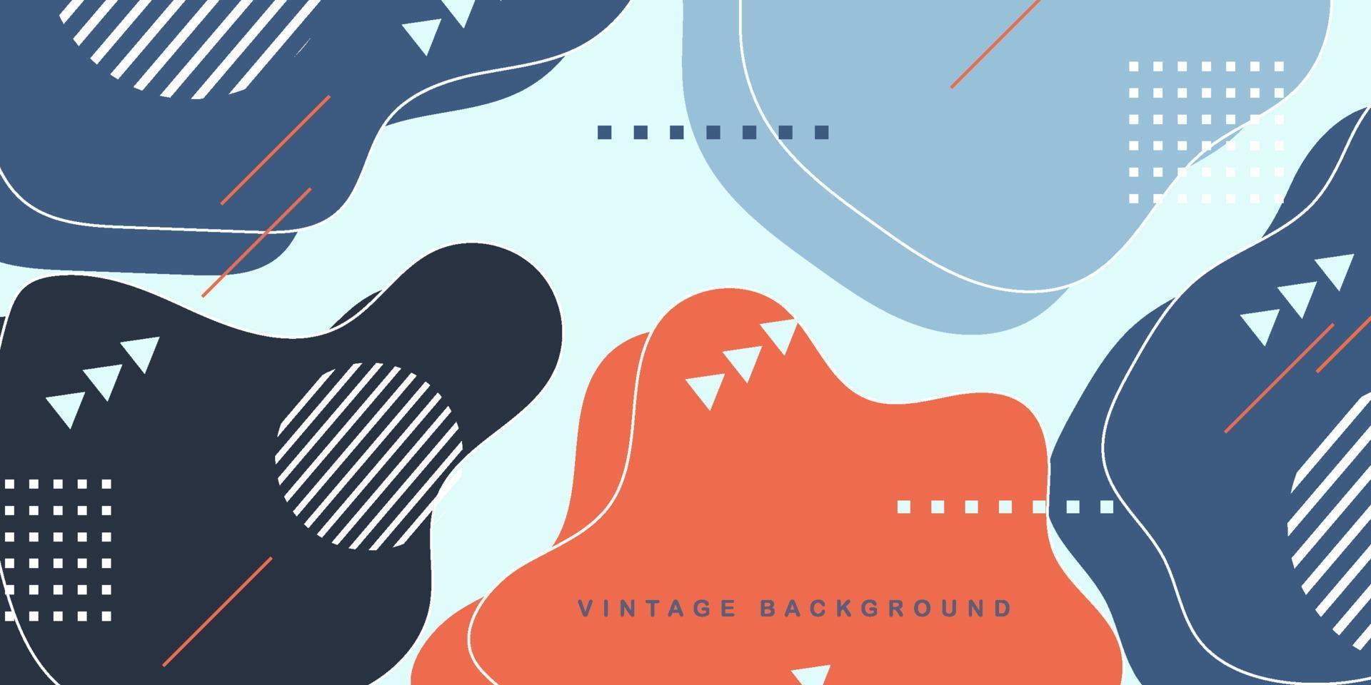 Minimal background abstract shapes in blue orange black color. Contemporary collage. Design for flyers, greeting cards, packaging, branding and wedding invitations.Eps10 Vector