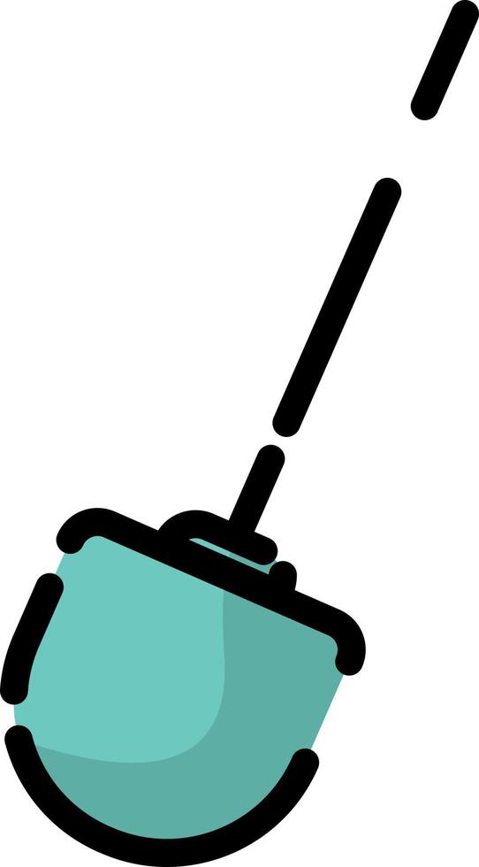 Construction showel, illustration, vector on a white background.