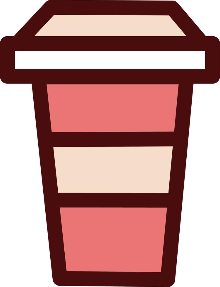 Office cup, illustration, vector on a white background.