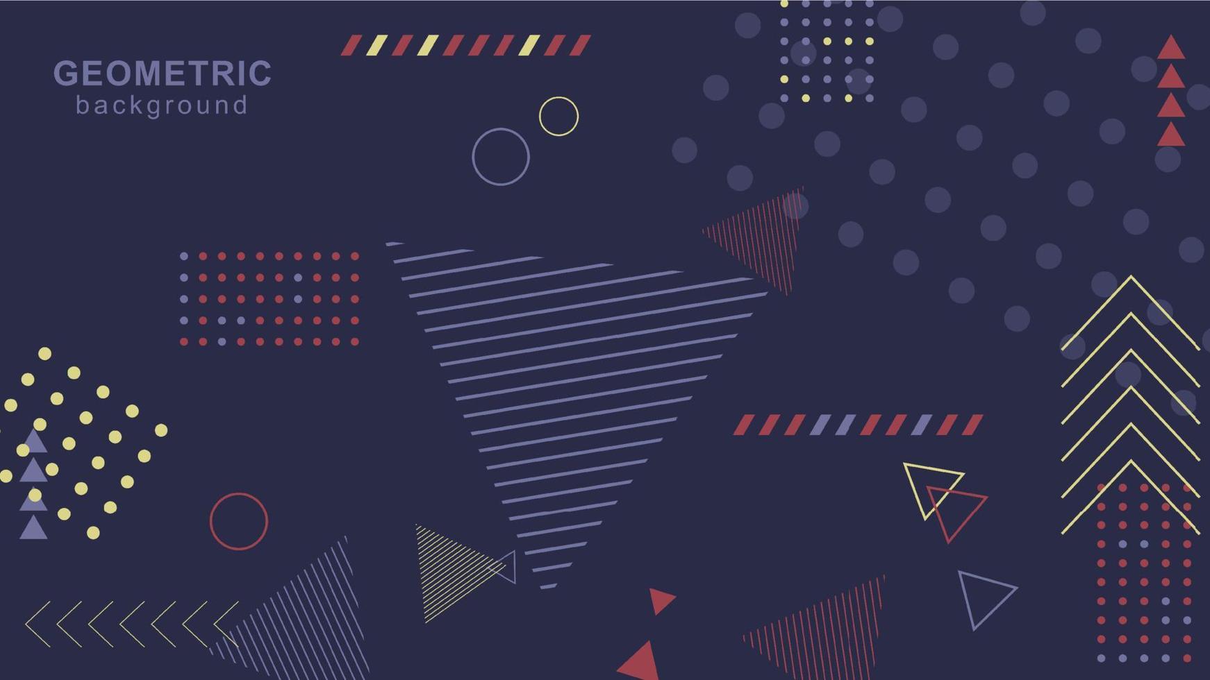 Memphis style pattern vector with geometric shapes background