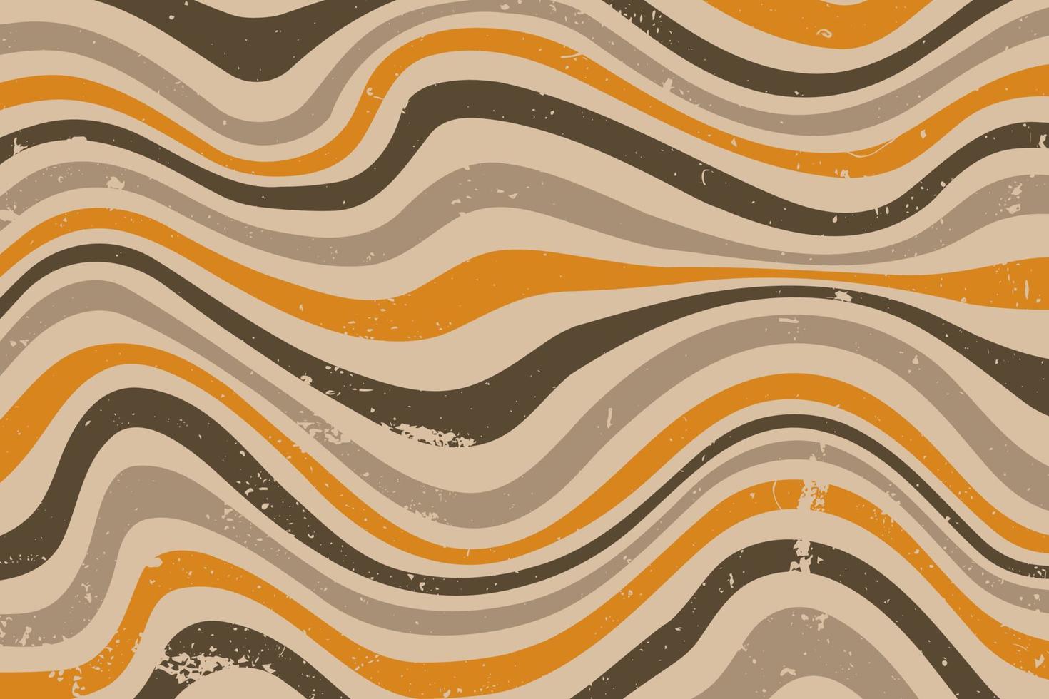 Groovy hippie 70s backgrounds with waves swirl twirl pattern vector