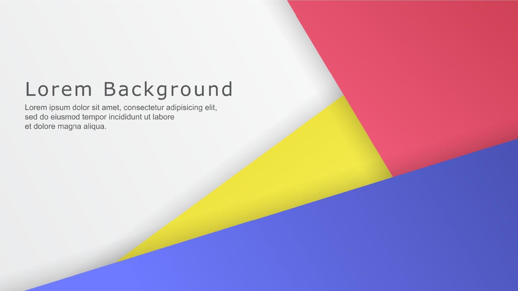 Abstract red blue yellow color background design vector