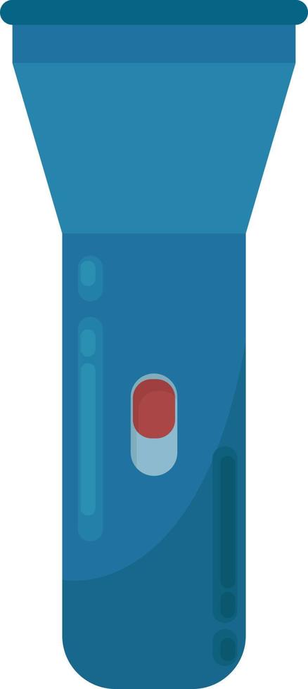 Blue flashlight, illustration, vector on white background
