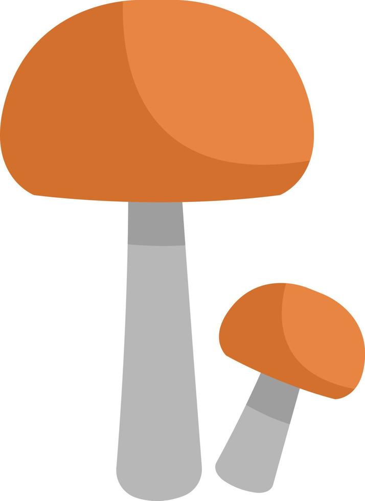 Seta de tapa naranja, ilustración de icono, vector sobre fondo blanco
