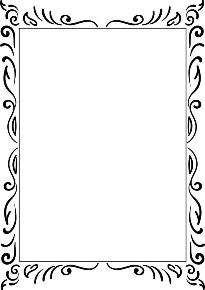 Decorative frame, illustration, vector on a white background.