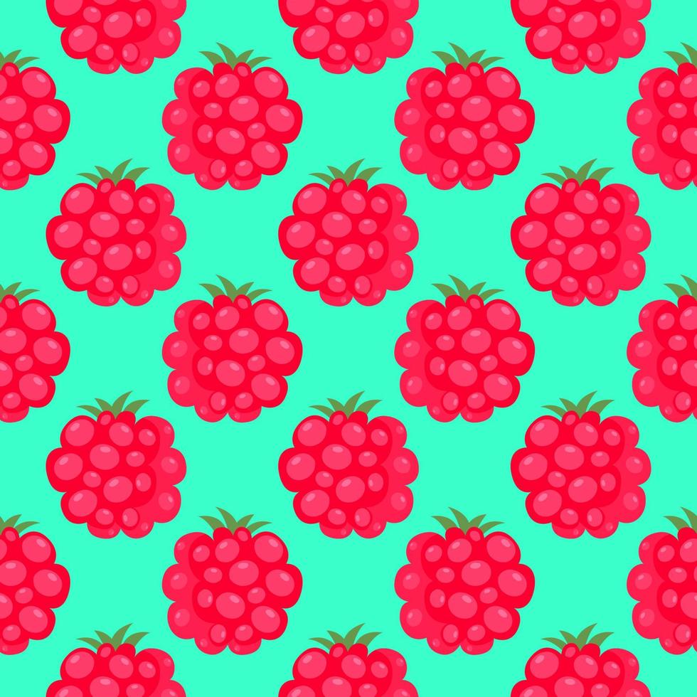 Pink berry , seamless pattern on a light green background. vector
