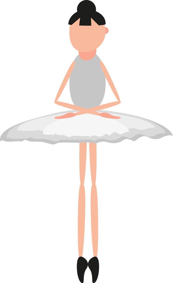 Pile ballet move, illustration, vector on a white background.